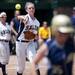 Saline pitcher Kristina Zalewski throws to first during the game against Mattawan on Tuesday, June 11. Daniel Brenner I AnnArbor.com